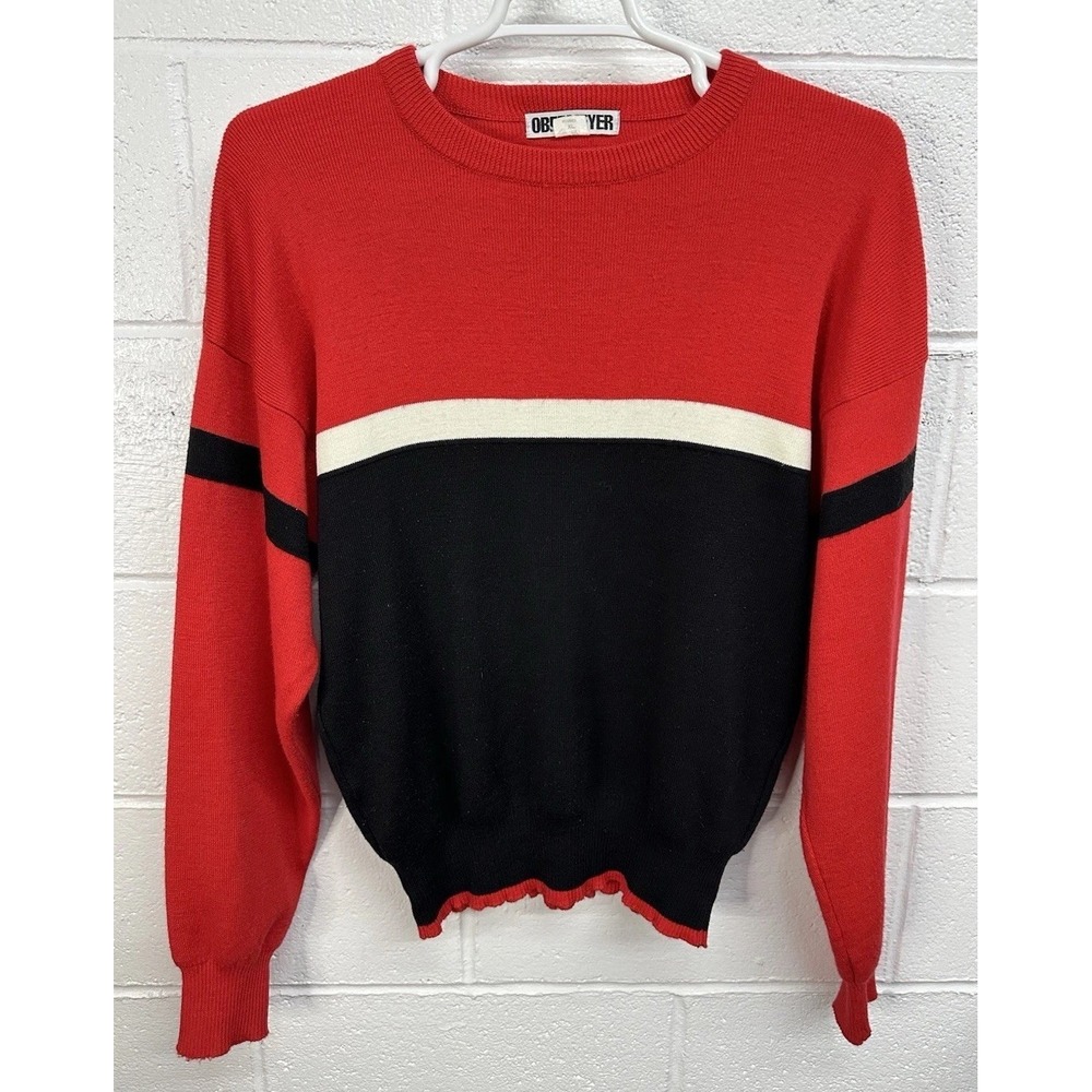 VTG Obermeyer‎ Color Block Cary Wool Blend Ski Sweater / Men's XL